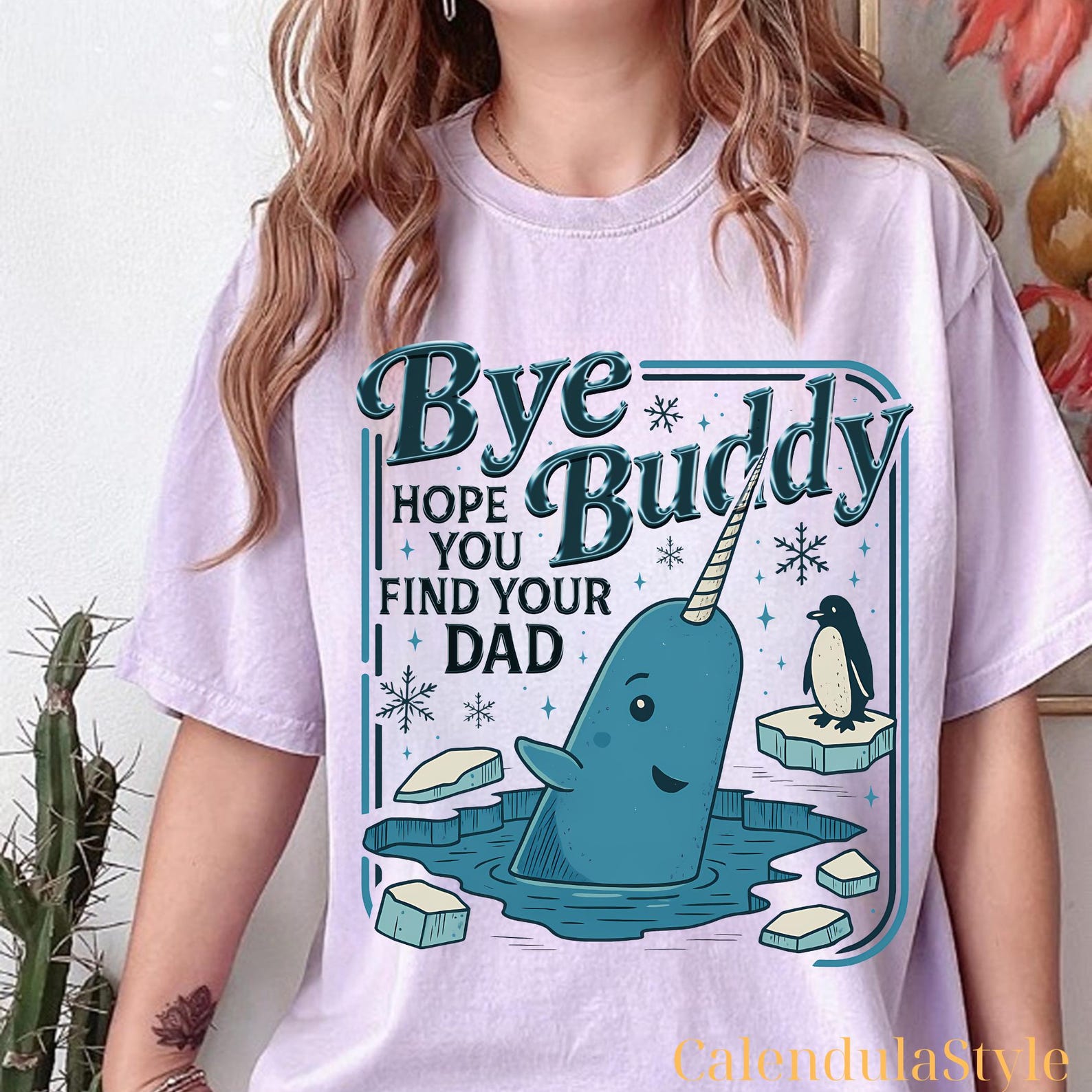 Bye Buddy Hope You Find Your Dad Shirt, Buddy Narwhal Xmas, Christmas Classic Movie Shirt ,Buddy The Elf Tee, Christmas Gifts 2025 M
