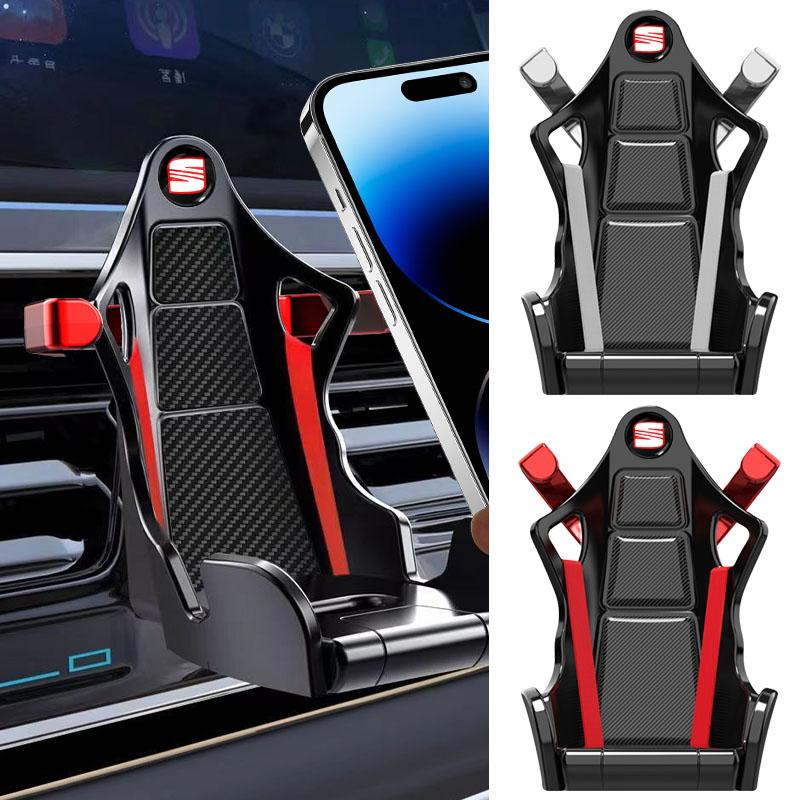 Racing Seat Shape Car Phone Holder GPS Air Vent Mount Holder Stand Bracket for Seat Leon Alhambra FR Altea Ibiza Toledo Cordoba Arona 5 6 MII