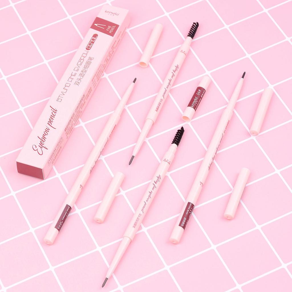 Çift uçlu Otomatik Dönen İnce Kaş Kalemi Su Geçirmez Sweatproof Kaş Artırıcı Göz Makyajı Kozmetik LM