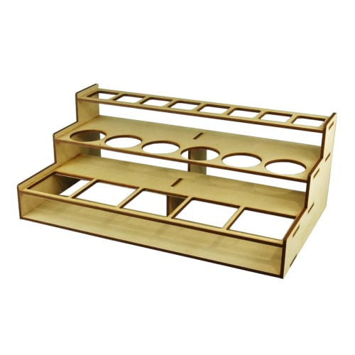 Kobaani Model Studio Paint Rack O Wooden Assembly Kit TW-032 Natural