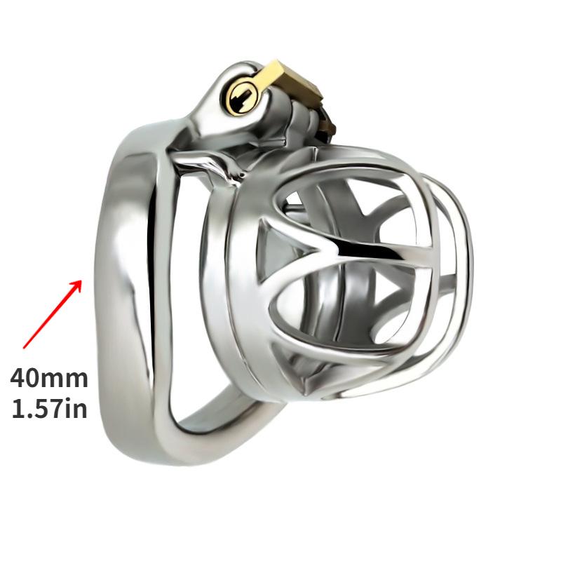 Male Chastity Lock Stainless Steel CB Penis Cage Metal Adult Sex Toys Ga Cock Ring Ball Stretcher Slave BDSM