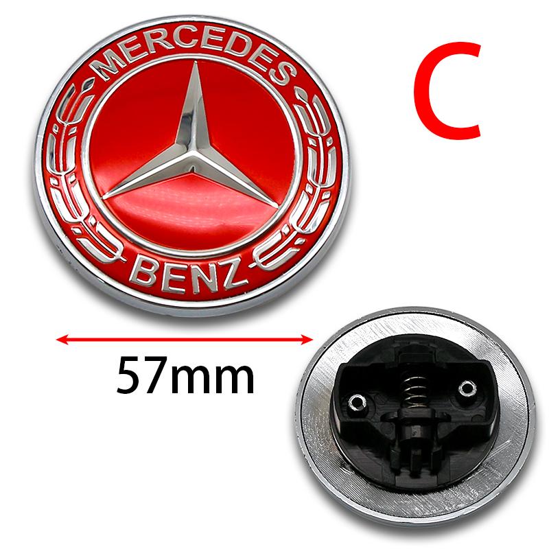 AAVX1 1pc 57mm ABS Car Front Hood Logo Emblem for Mercedes Benz AMG W204 W205 W212 W213 W177 W246 GLA GLC CLA Bonnet Badge Accessory