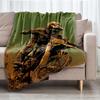 Off-road Motorcycles Theme Printed Blanket - Perfect for Couch, Bed, Travel & Outdoor Use | Machine Washable, Cozy & Durable.