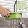 Sink Drain Basket with Fine Mesh Touchless Garbage Disposal Double-Layer Structure Sink Drain Filter Kitchen Tool