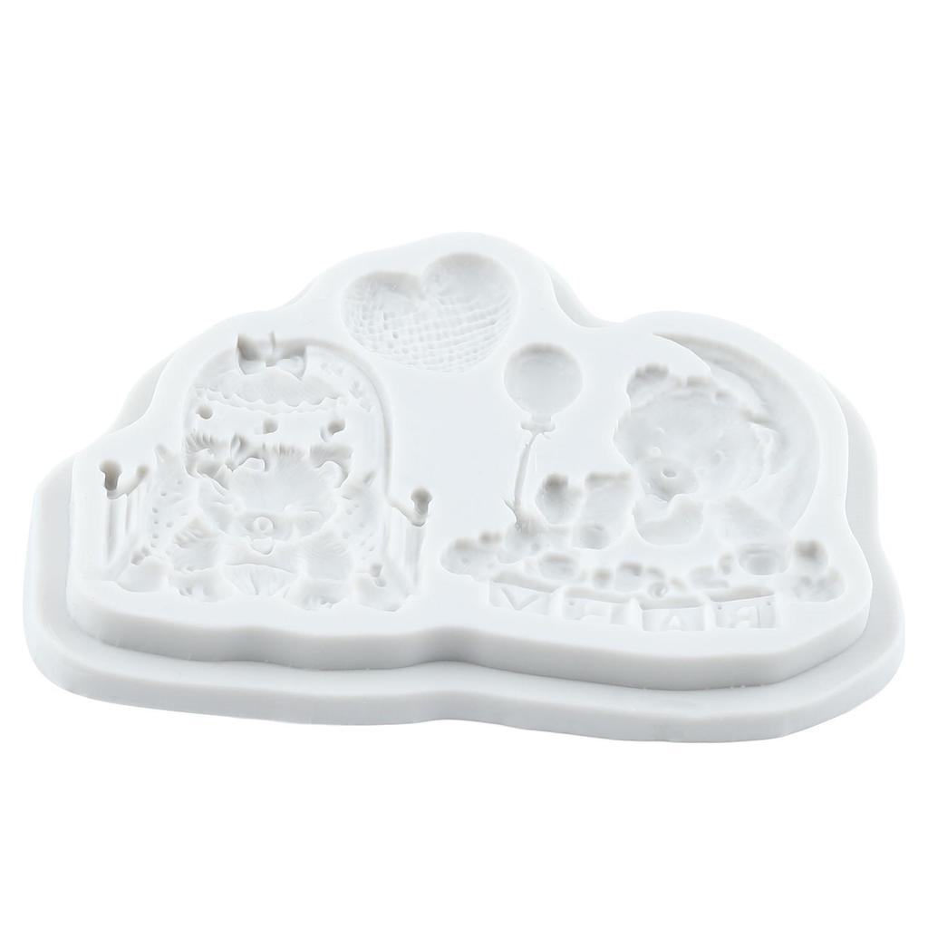 Matrițe Silicon Urs Balon Urs Ursuleț de pluș Matriță Fondant Unelte Decorare Tort Topper Cupcake Ciocolată Bomboane Artizanat Pastă de Gumă Lut Polimeric