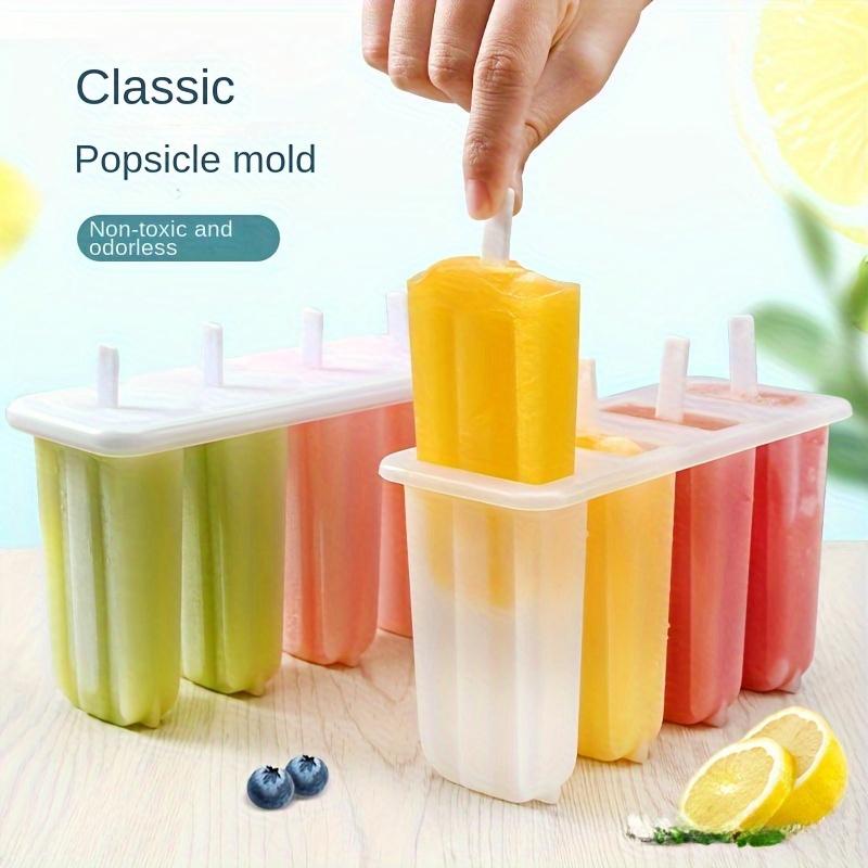 4-Cavity Ice Pop Molds - Reusable Popsicle Maker for Summer Treats, Food-Safe Polypropylene, Perfect for Homemade Ice Creams and Frozen Desserts