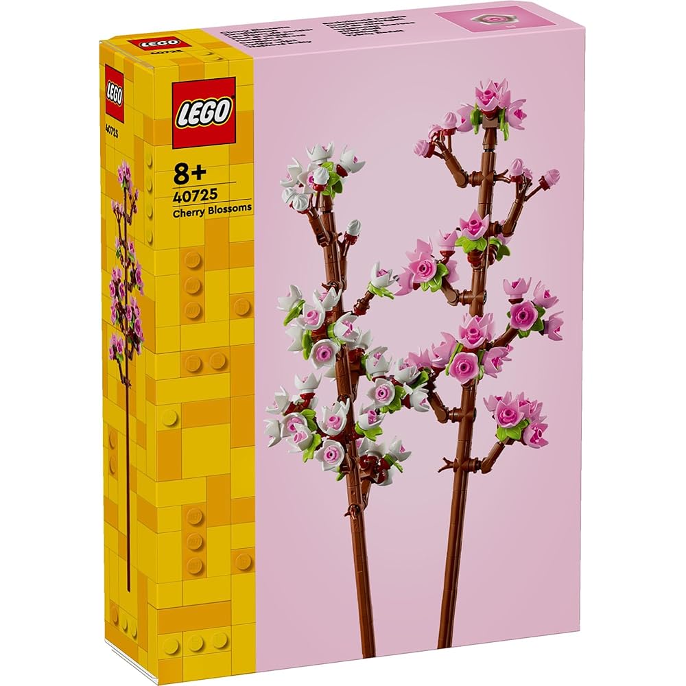 LEGO Botanical Cherry Blossom Building Toy for Kids 8-10 Years Old Decorative Flower Arrangement Block Set