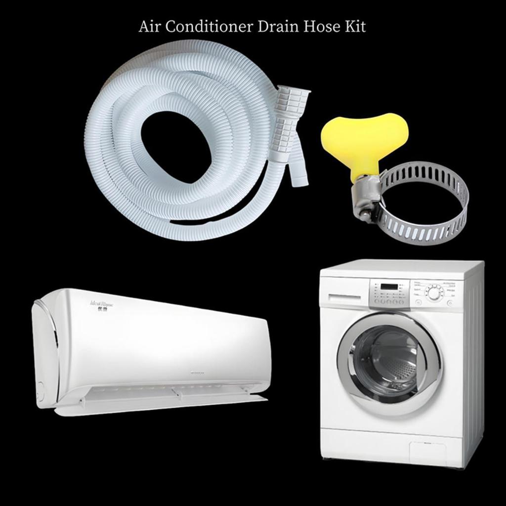 White Drain Hose Pipe Inlet Extension Tube Drainpipe for Faucet Accessories Washing Machine Water Pipe Home Improvement