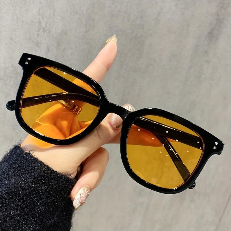 1-piece Set of Orange Fashionable Women's Glasses Suitable for Travel Fashion Shows and Daily Wear