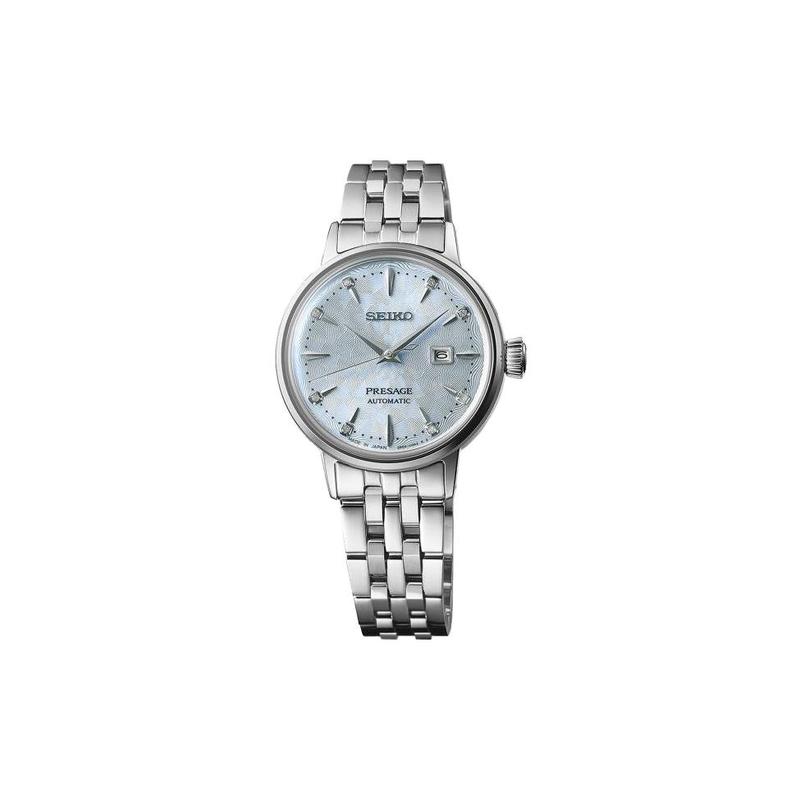 

SEIKO 50 meters waterproof Automatic Steel Strap women s watch silver dial SRE007J1