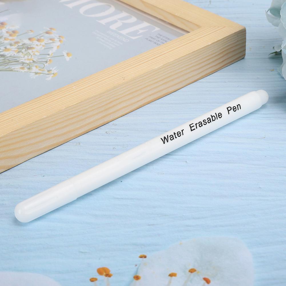 10 stücke DIY Wasser Löslich Löschbaren Stift Stoff Marker Schneiderei Werkzeug Zubehör Einzigen Kopf Weiß
