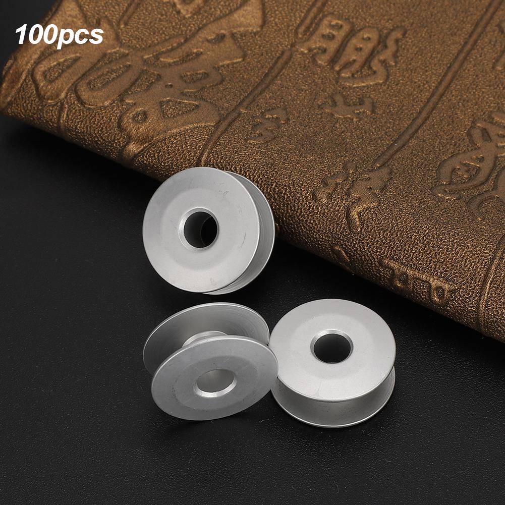 100Pcs Metal Bobbins for Flat Embroidery Car Sewing Machine Replacement Accessories272152A Slope