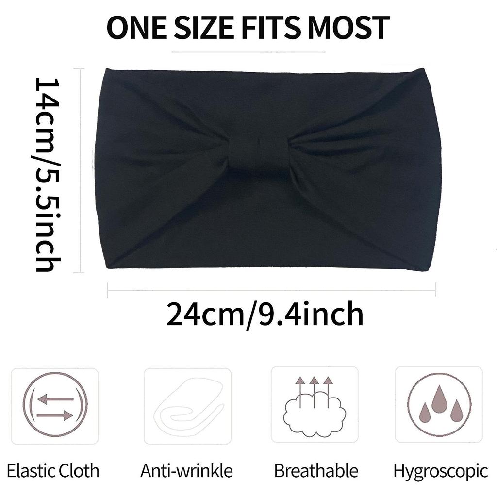 Cross-Border Women's Wide Cotton Elastic Sports Headband