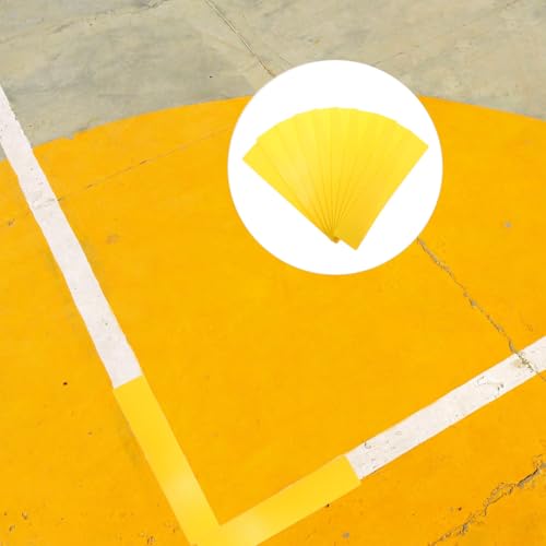 iplusmile 10-Piece Tennis Line Marker Set, 345mm x 70mm, Yellow, Training Equipment, Non-Slip Flat Markers, Soccer, Pickleball Court Tape, Court Line