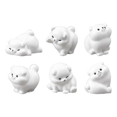 6Pcs Tiny Dogs Mini Resin Dogs Figurines for Garden Decorations,Miniatures Dollhouses Accessories,Crafts Ornament