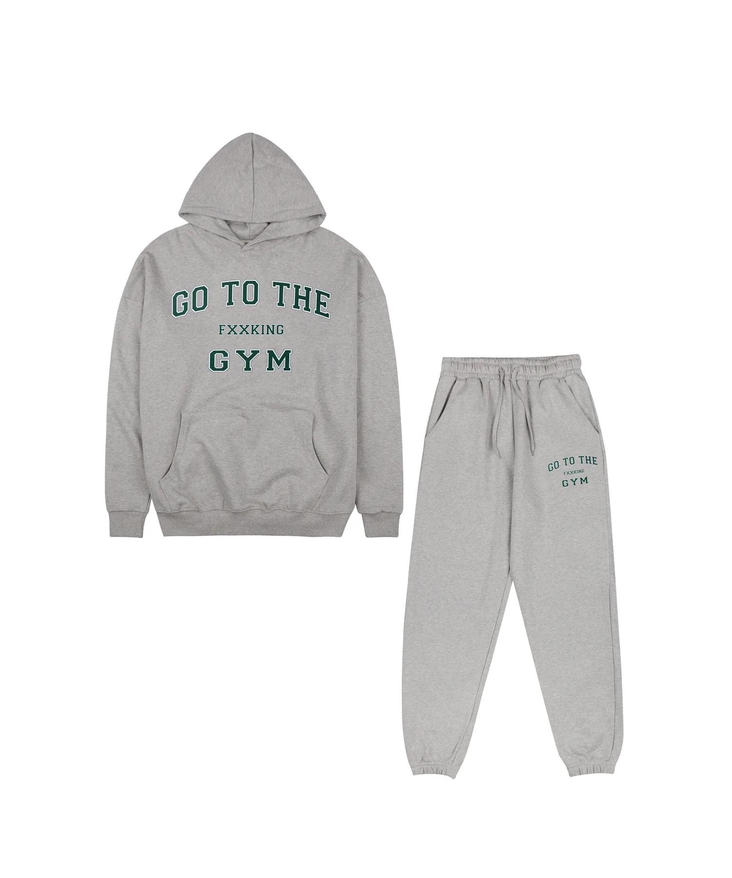 Cream Soda Lab Go To The Gym Hooded Training Set Grey L