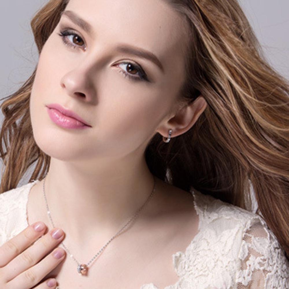 Silver-Plated Hong Kong Style Ear Studs and Ear Clips for Women