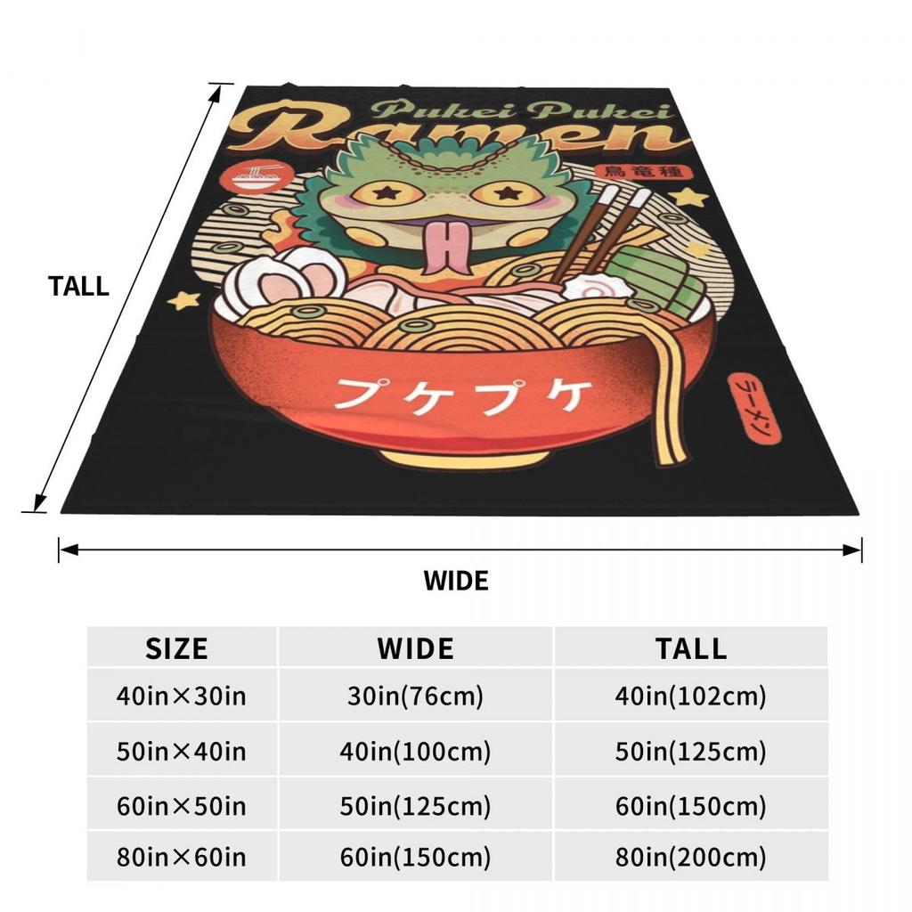 Pukei Pukei Ramen Blanket Monster Hunter Game Travel Flannel Throw Blanket Super Warm Couch Chair Custom Bedspread Gift