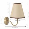 Modern Linen Wall Lamp Iron Base Soft Fabric Shade Wall Sconce Lamp Brass Gold Hardwired Wall Light Living Room