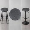 Round Bar Stool Replacement Seat Sponge Filled with Mounting Holes Black Anti Seating