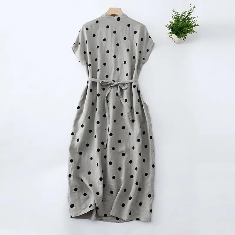 Skirt Cotton Woman Plus Size Spring Summer Long Sleeve Loose Nightgown Casual Comfortable Long Skirt Dresses