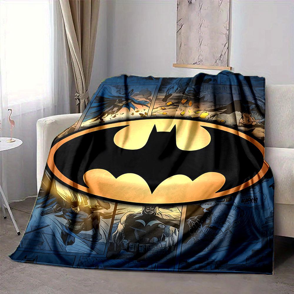 1pc Batman, Superhero Blanket Lightweight Flannel Throw For Sofa, Bed, Travel, Livingroom, Office, Couch, Chair, And Bed