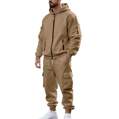 Autumn and Winter New Style Velvet Loose Men's Casual Sports Workwear Trendy Sweatshirt Suit