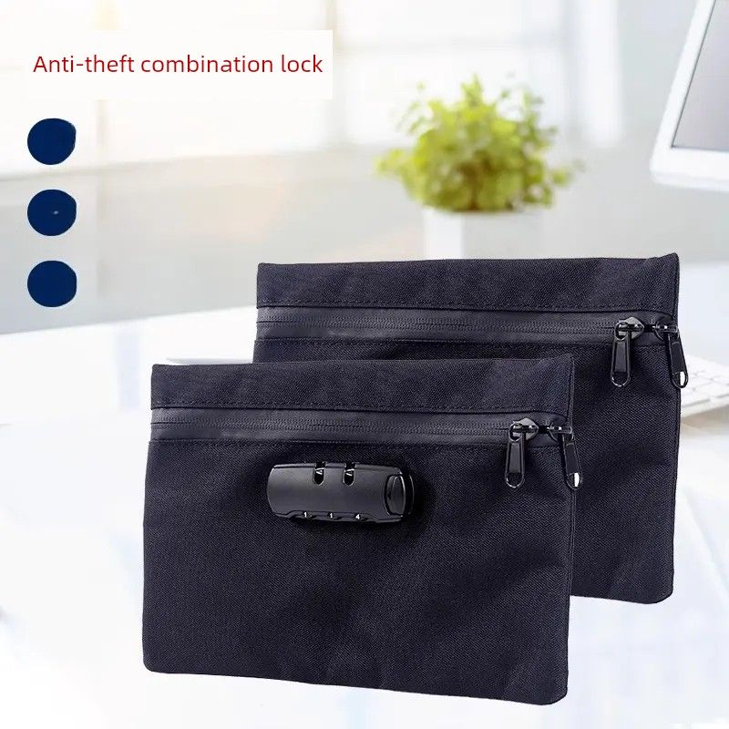 Password Lock File Bag, Document Storage Bag, Household Safety Important Paper Password Lock Document Bag