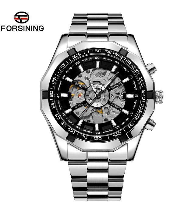 Forsining Chinese Relogio Forsining Montrepourhomme Stainless Steel Bracelet Mechanical Skeleton Automatic Watch Wristwatch Man