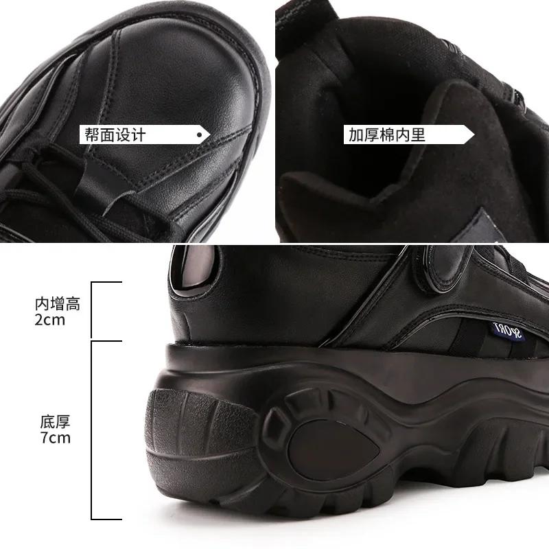 Sneakers Women Heel Platform  New 2025 Pumps Sneakers Female Heels Wedges Chunky Shoes for Women Luxury High Quality Women Shoes