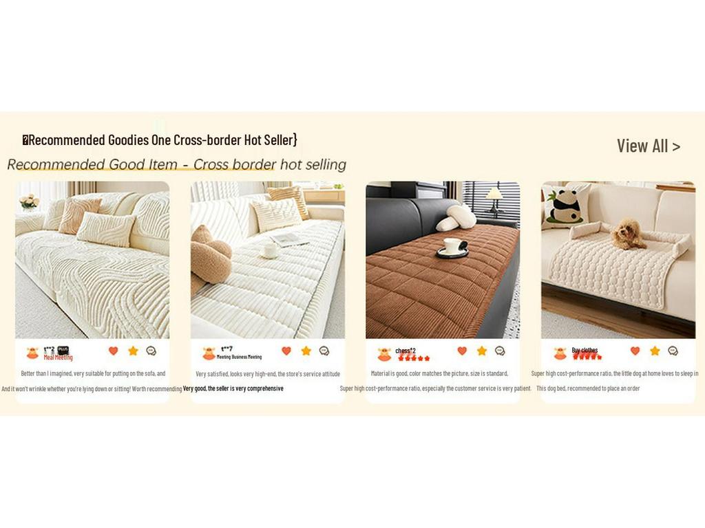 Four Seasons Universal Non-Slip Chenille Sofa Cushion & Backrest Cover - 2025 New Style