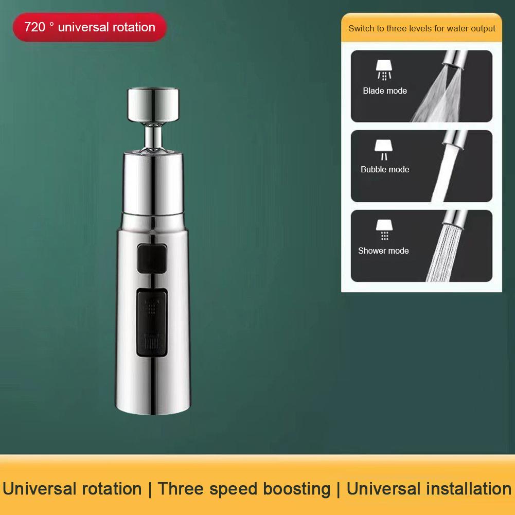 360 Grad Drehbarer Wasserhahnverlängerer Küchenarmatur Belüfter 3 Modi Drehbarer Wasserhahn Auslauf Wassersparender Wasserhahn Auslauf für Spüle