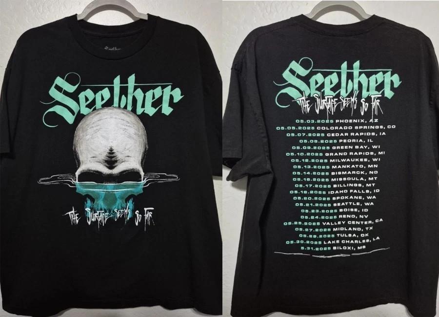 New 2025 Seether The Surface Seems So Far Tour 2 side shirt XL