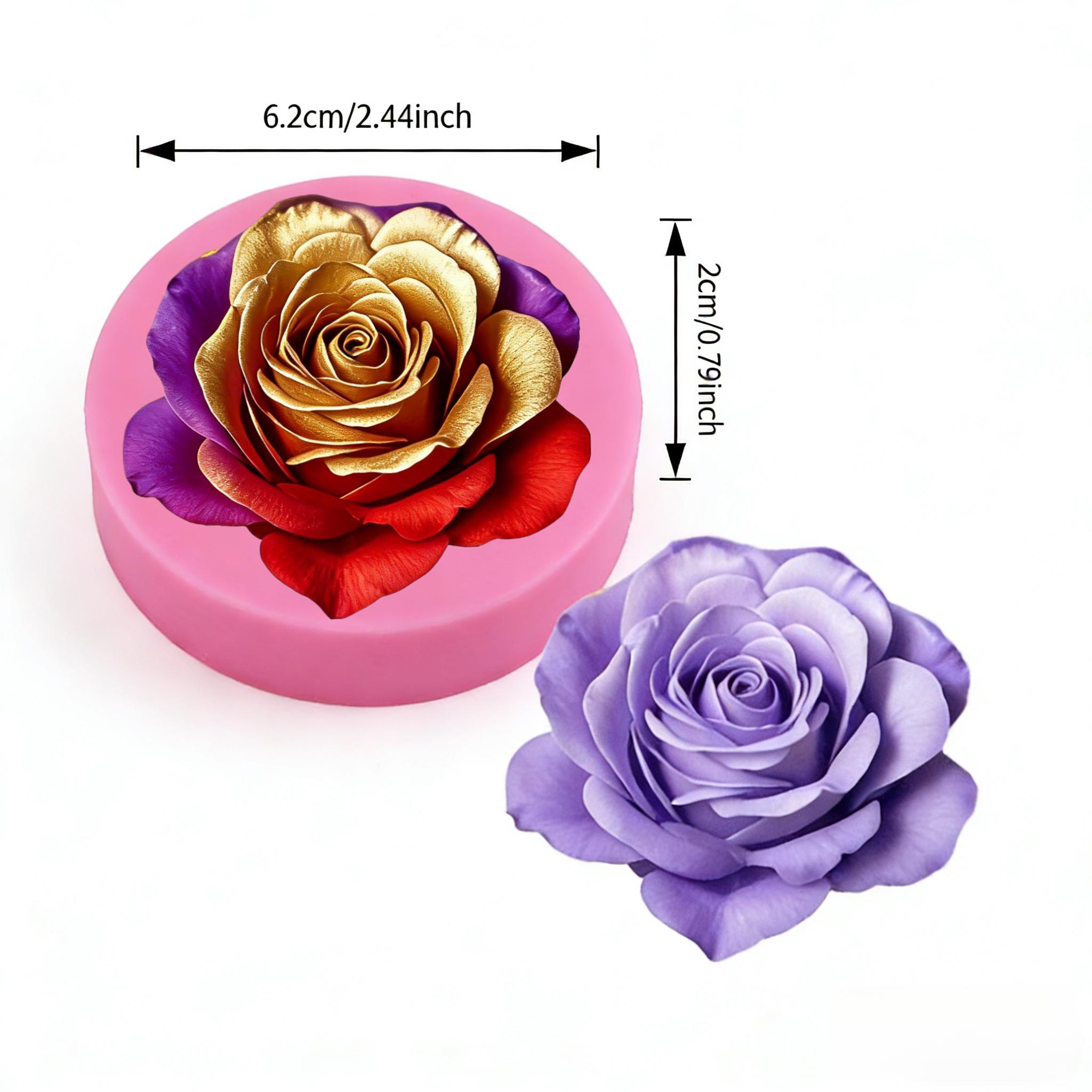 

Силиконовая форма в виде 3D цветка розы - Подходит для изготовления свечей, Resin Art, мыла ручной работы и глины - Изысканный дизайн лепестков, Слоистые лепестки Han