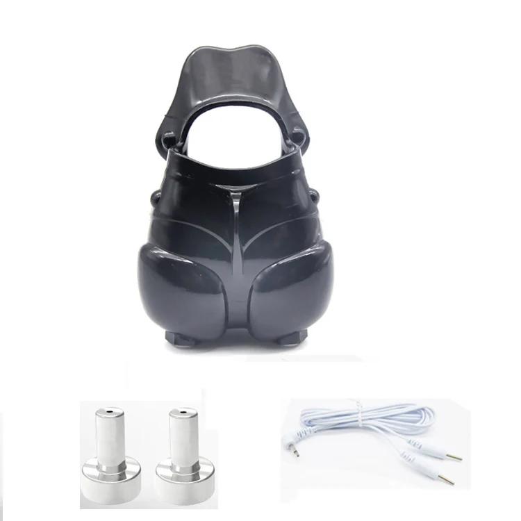 Manyjoy Second-generation Electro Shock TPR Cock Cage Penis Stimulate Ball Stretcher Scrotum Bondage Power Supply Bondage Male