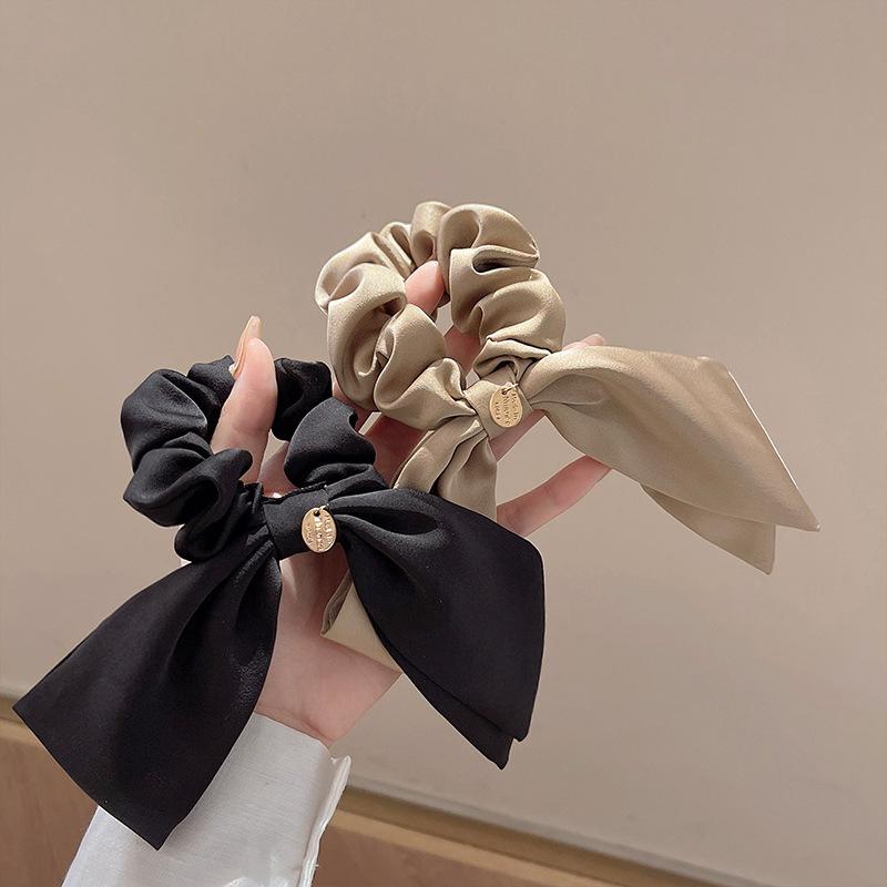 Advanced Sense Solid Color Bow Hair Band For Women Girls Sweet Versatile Ribbon Bow Hair Rope Hair Accessories Gifts