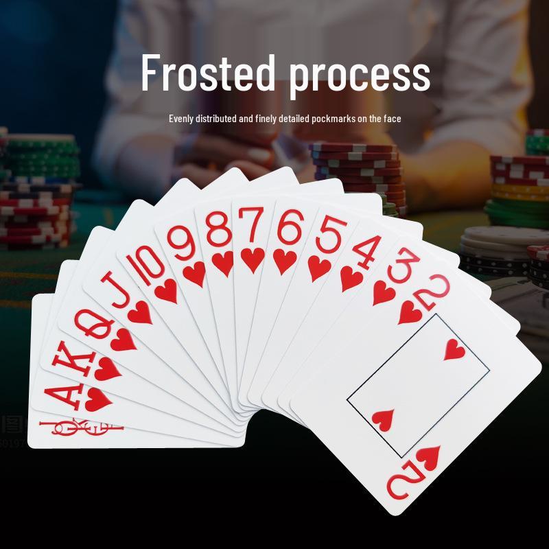 WPT Texas Hold'em High-Grade Plastic Playing Cards, Waterproof & Anti-Fold, Double-Sided Frosted, Full Box.