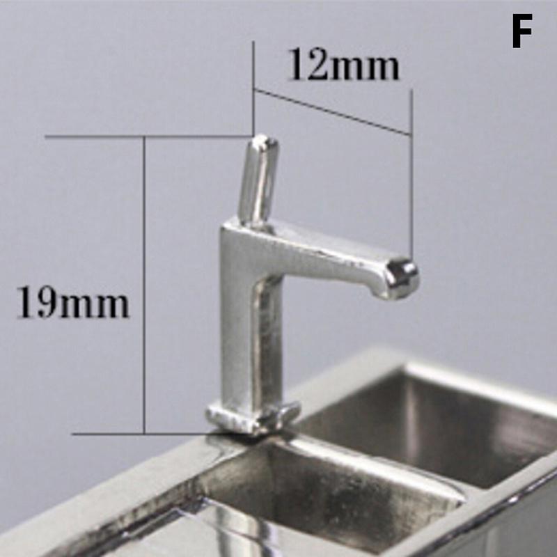 New 1/6 Scale Miniature Kitchen Sink Lavatory Wash Basin Faucet For Blyth Barbies Dollhouse Furniture Toys Accessories
