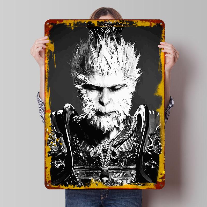 

Monkey King Digital Art Tin Plaque Poster Customized Wall Art Retro Vintage Metal Signs for Man Cave Coffee Bar Accessories Home 7.9x11.8In(20x30cm)