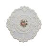 1 Stück Esstisch Blumenstickerei Handwerk Tischset im europäischen Stil Spitze Isolierung Platte Matte Verbrühungsschutz Untersetzer Tischunterlagen