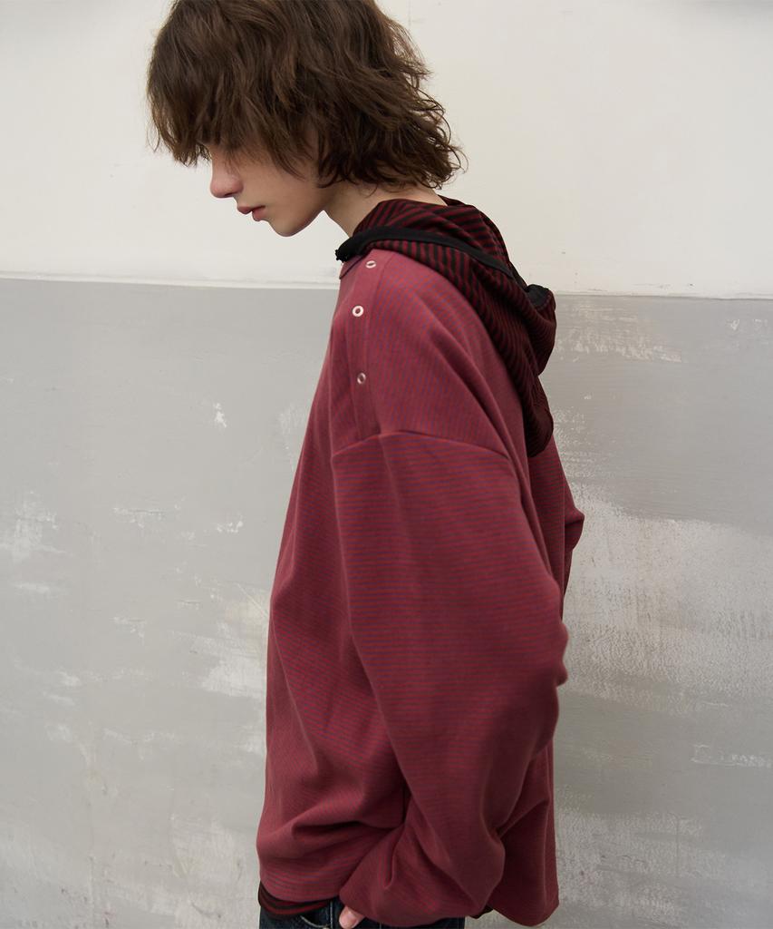 WAAR M1063 Striped T-Shirt_Red