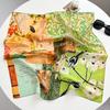 New spring and summer light and breathable 61 * 61cm square scarf versatile printed mulberry silk cotton blended women's silk scarf