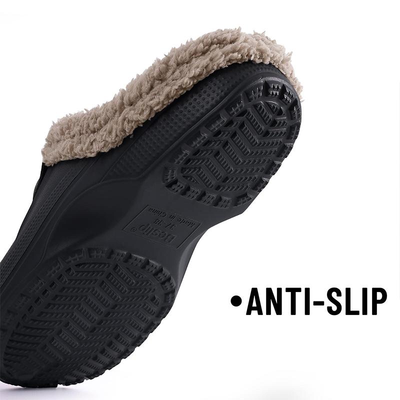 Fashion Kdmi Men's Slippers EVA Shoe Upper Cotton Slippers Classic Popular Clogs Waterproof Winter Soft Fuzzy Slippers For Men And Women