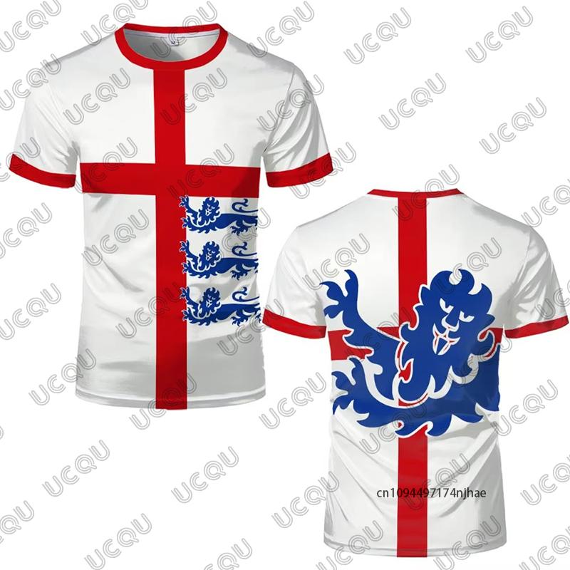 Summer New England Flag Print Football Jersey For Men Women Surfing T-shirt Quick-Drying Sports Kids Tees Casual Oversized Tops