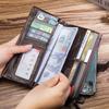 Women Genuine Leather Long Wallets Retro Cowhide Multifunctional Coin Purse Multi Slot Large Capacity Card Bag Clutch High Quality Wallet
