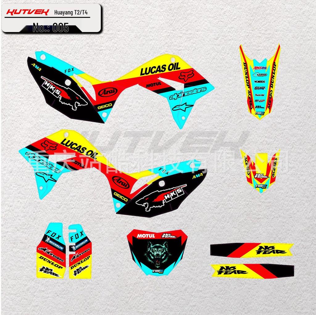 19-22 Kayo Huayang T2T4 Offroad-Motorradaufkleber: Langlebige, personalisierte Aufkleber
