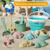 6/11 PCS Beach Sand Play Water Set Folding Bucket Summer Toys for Children Kids Outdoor Game Sandbox Accessories Color Random