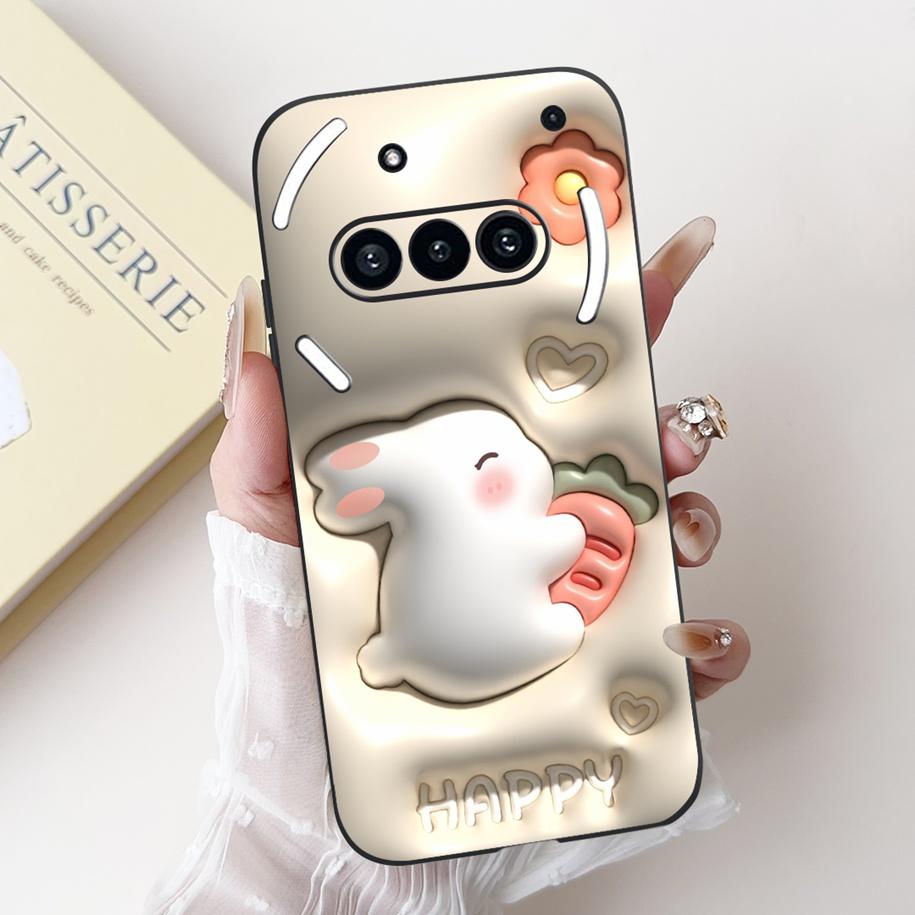 Para Funda Nothing Phone 3A A059 Lindo Dibujo Animado Panda Astronauta Silicona Suave Negro Mate Cubierta Para Nothing Phone3a Pro A059P Fundas