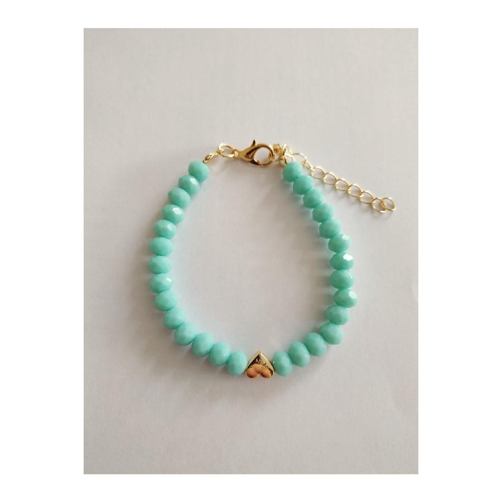 Rosa Armband mit Kristallperlen