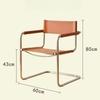 Stainless Steel Dining Chairs Modern Simple Restaurant Chair Living Room Portable Leather Armchair Home Decoration Furniture